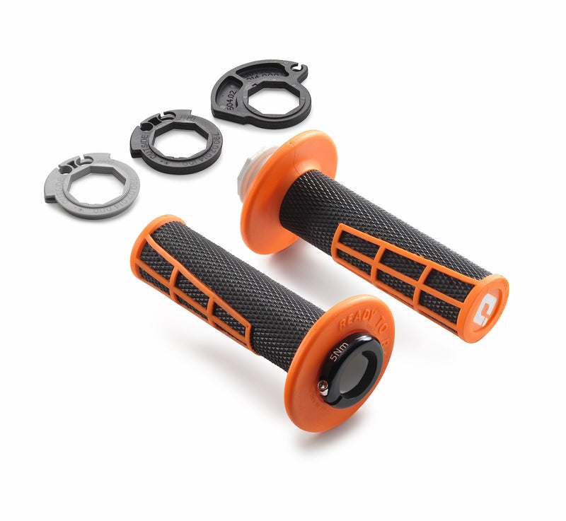 KTM Lock On Grip Set 2016-2023 125, 150, 250, 350, 450, SX, XC-W, EXC-F, XC-W SX-F (79002924100) - Image 1